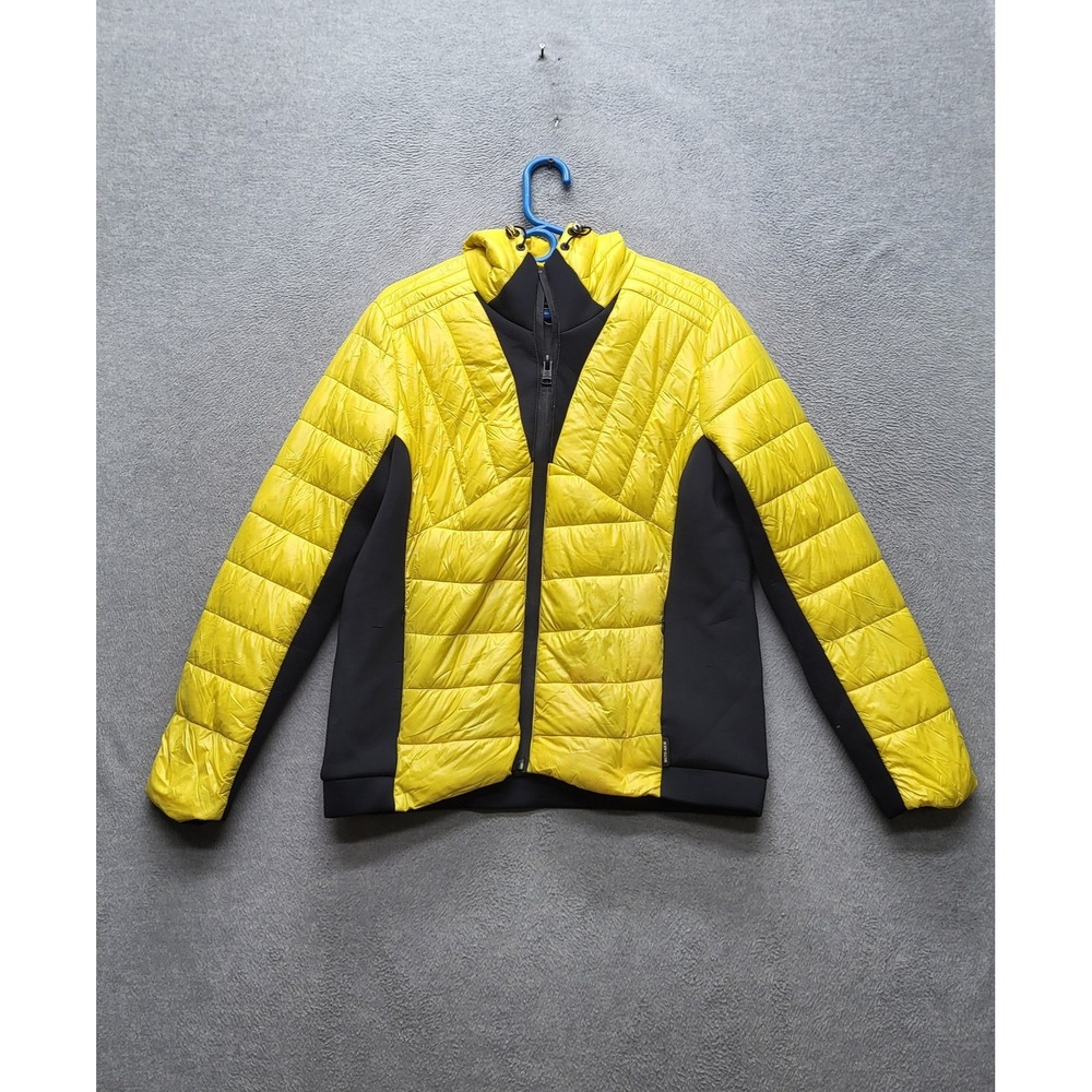 Body Glove Women Jacket L Yellow Scuba Hybrid Puffer Colorblock Primaloft